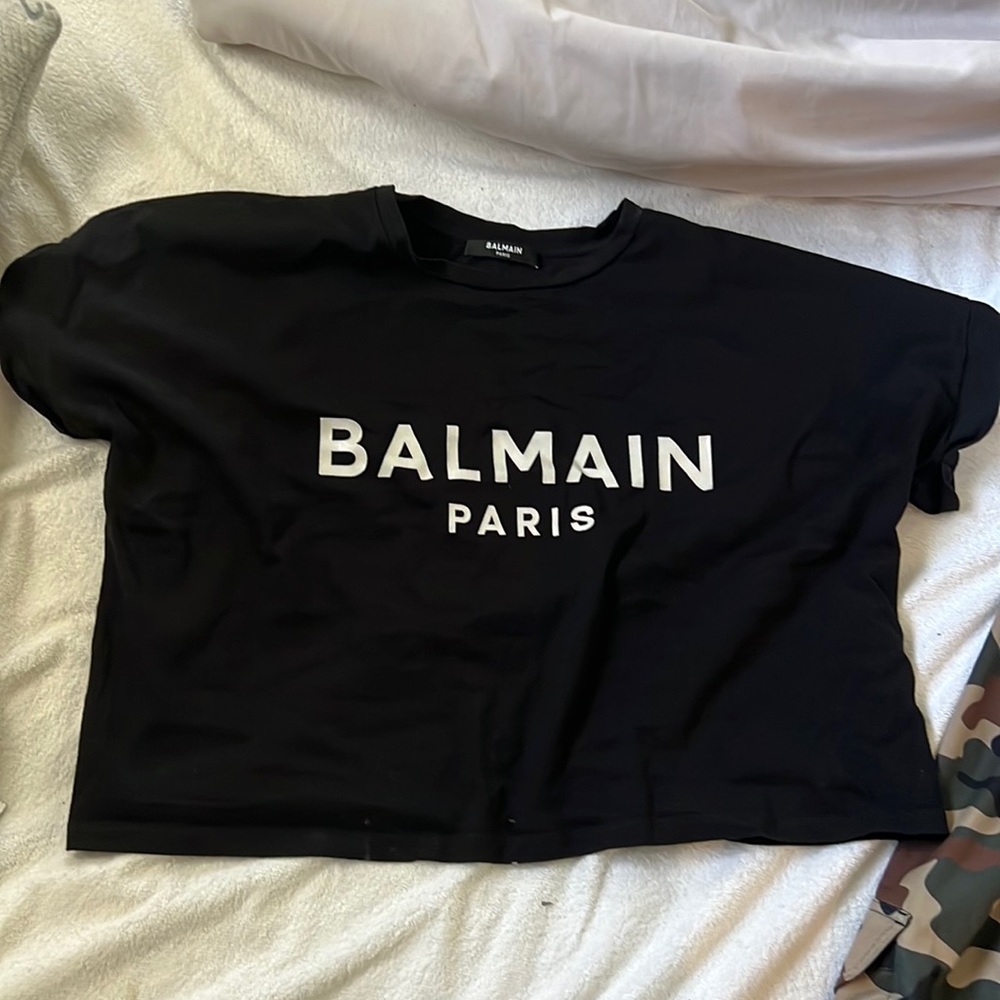 Womens Authentic balmain crop tshirt
